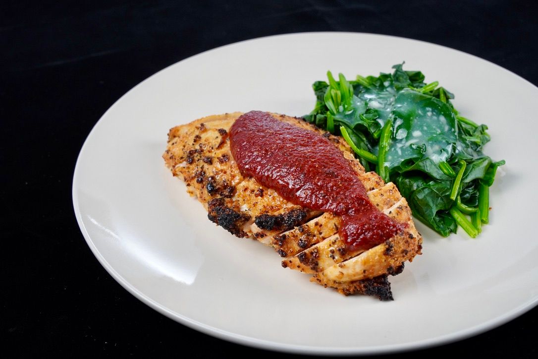 Parmesan Chicken Breast (Skinless) w/ Marinara Sauce 