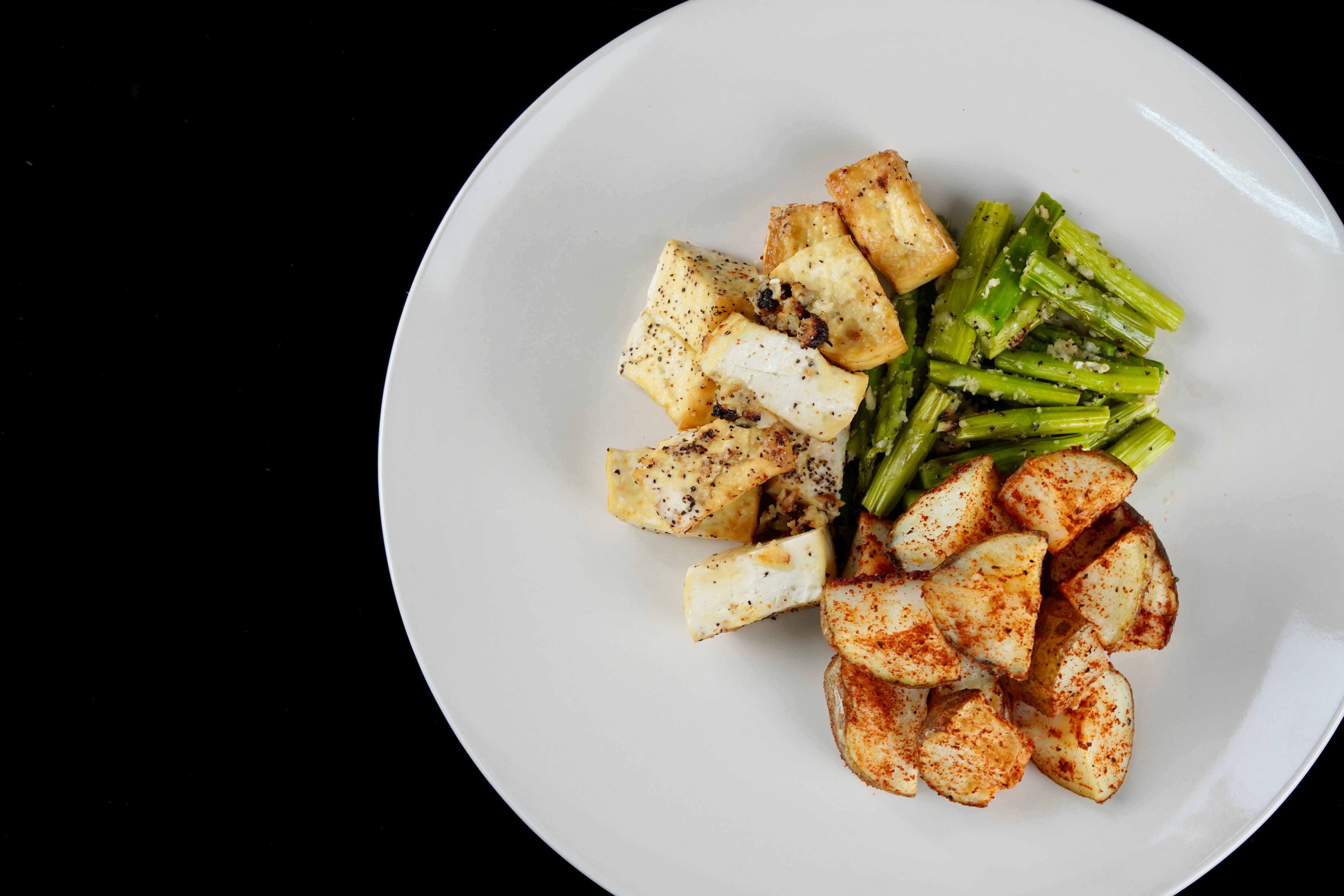 Roasted Garlic Herb Tau Kwa (Beancurd) 