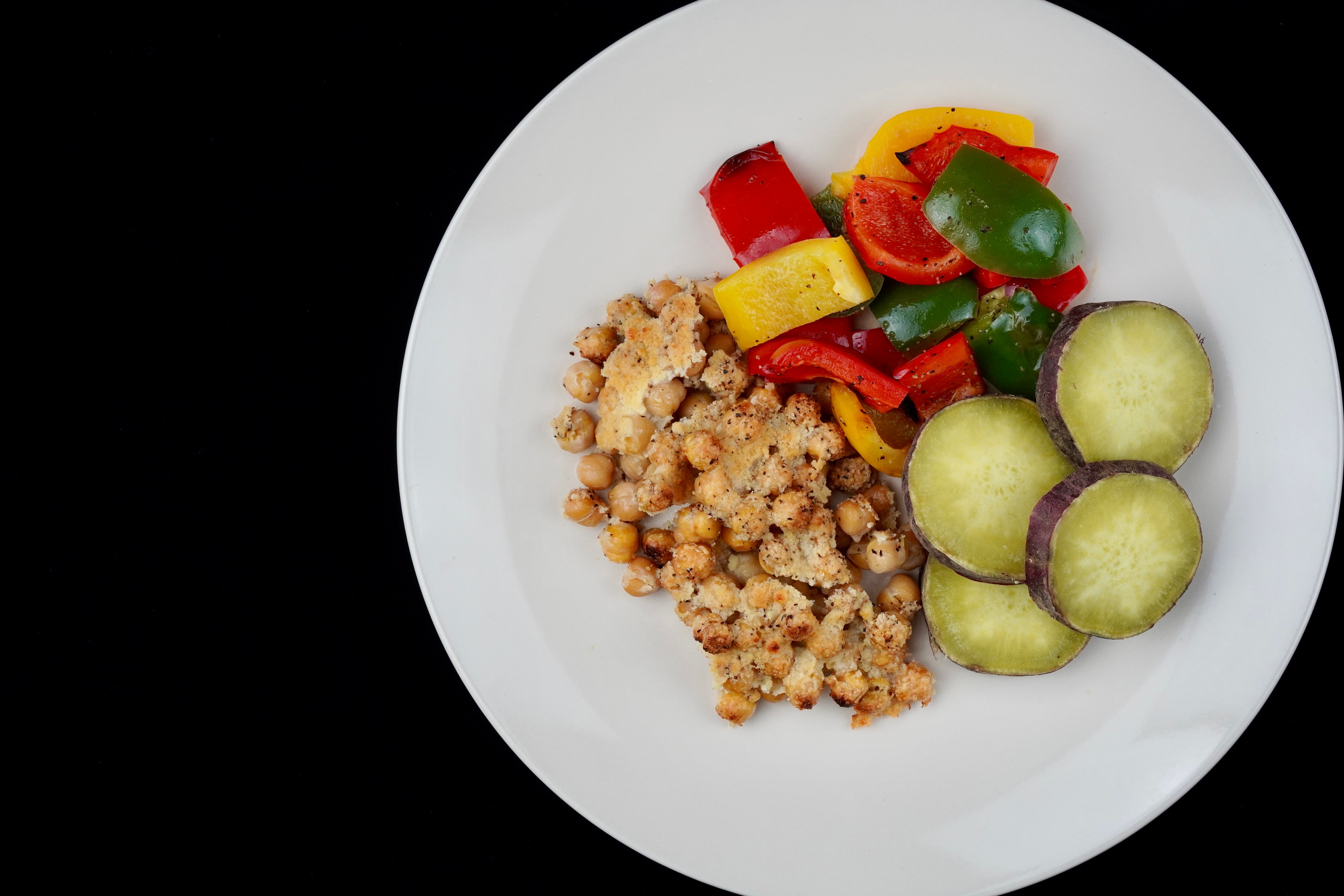 Roasted Parmesan Herb Chickpeas