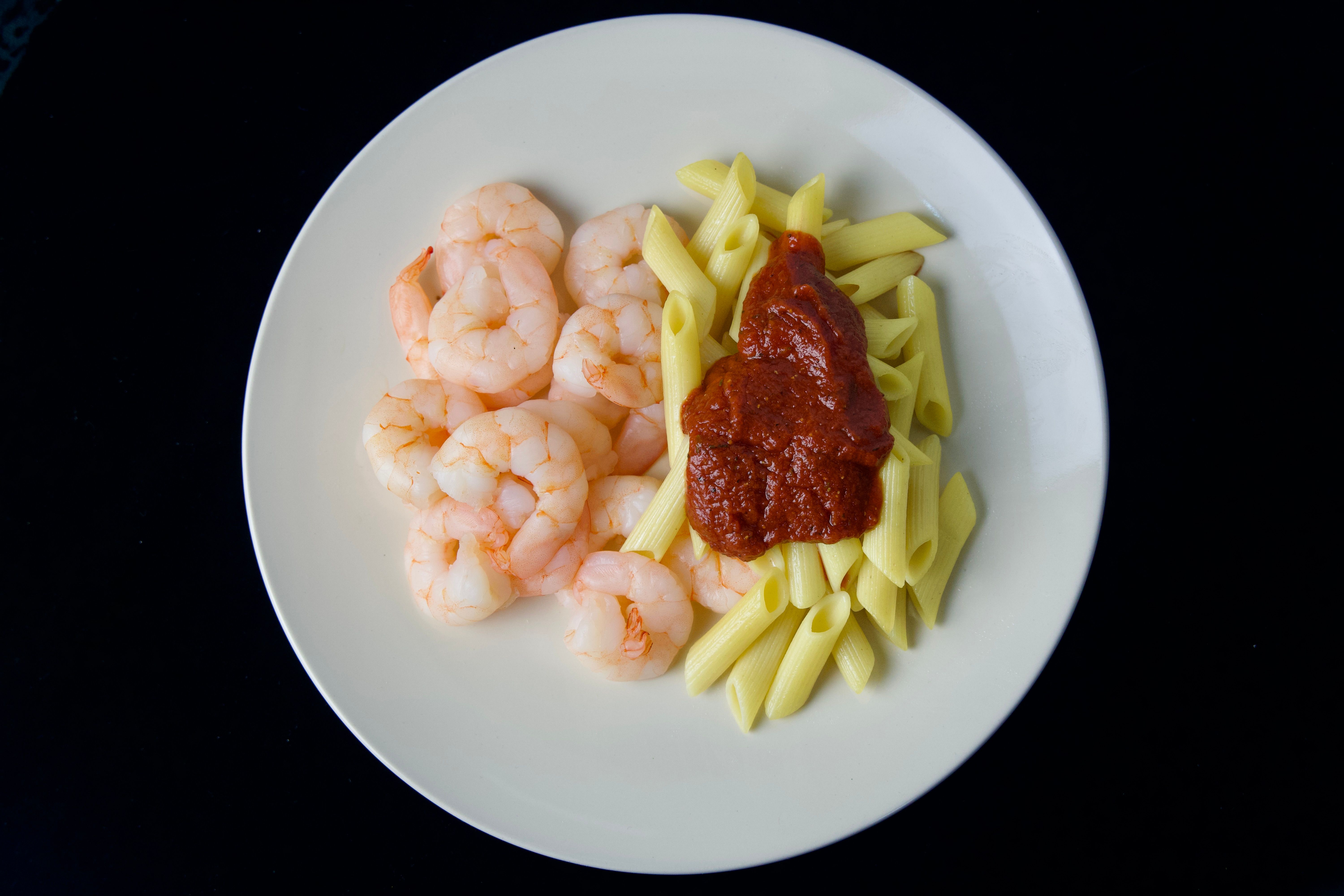 Shrimp x Pasta w/ Marinara Sauce - Nutrify Basics 