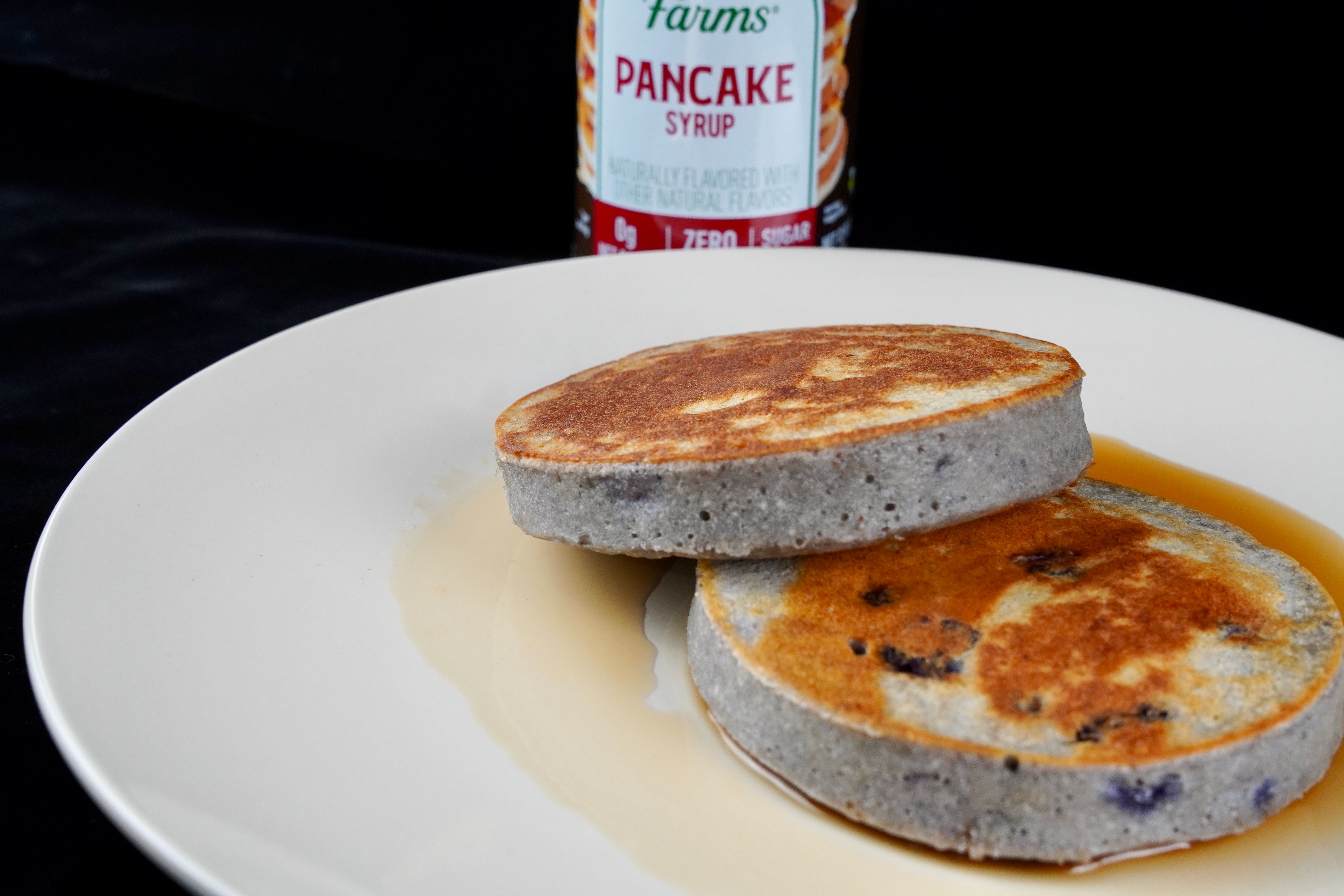 Blueberry flapJACKed Protein Pancake (2 pcs) w/ Walden Farms Pancake Syrup