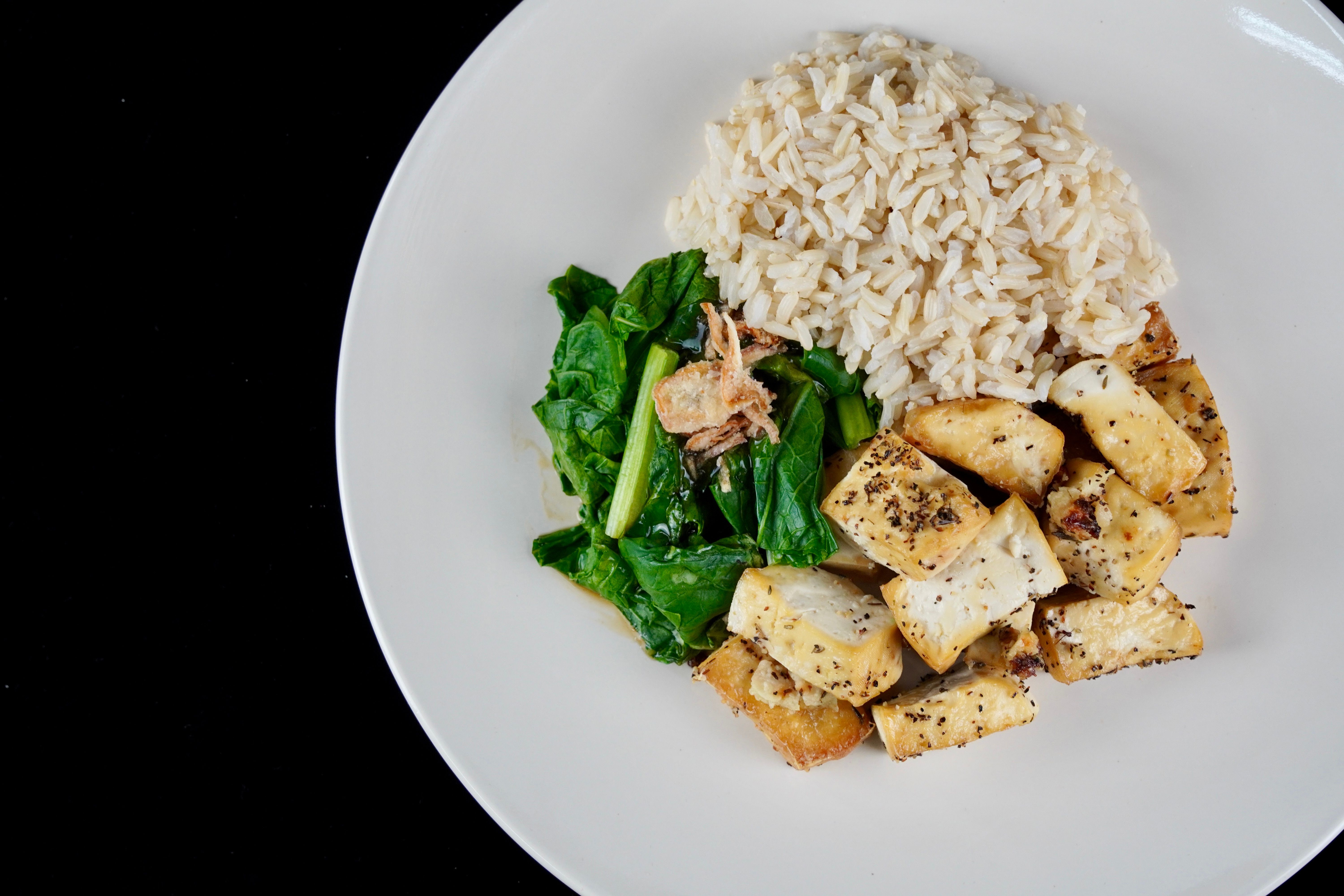 Roasted Garlic Herb Tau Kwa (Beancurd)