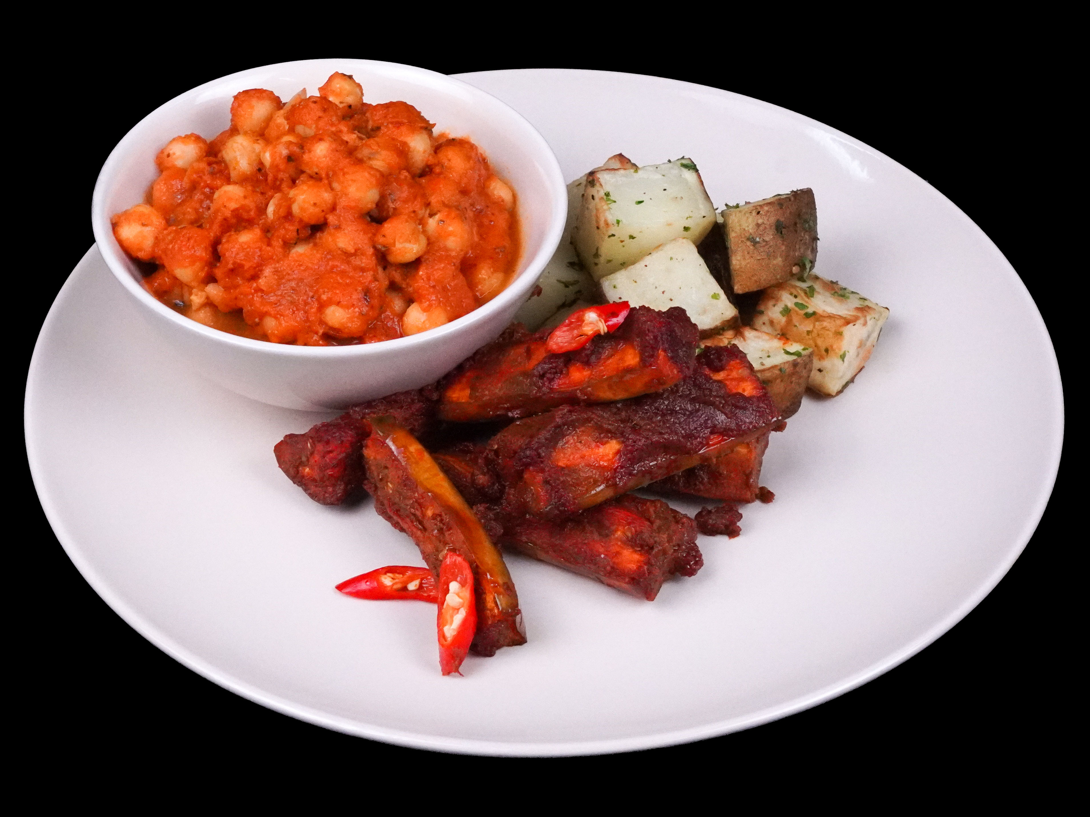 Tomato braised chickpeas