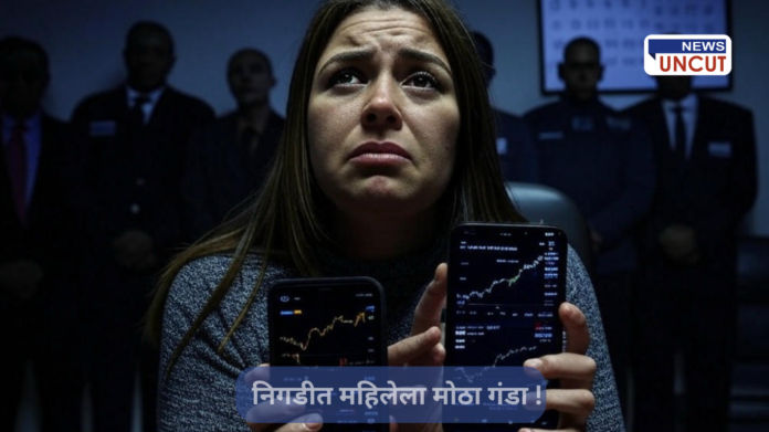 स्टॉक ट्रेडिंगच्या नावाखाली निगडीत महिलेला मोठा गंडाc A woman involved in stock trading was cheated!