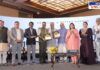 Aryans Group of Companies event at Meridian Hotel, New Delhi, where Union Minister Raksha Khadse, actor Nana Patekar, and other dignitaries honored contributions to social work. The event highlighted Aryans Group’s commitment to social, energy, and education sectors, receiving appreciation from political and business leaders.