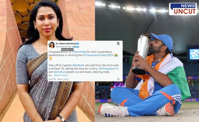Shama Mohamed twitte on Rohit Shrama salutes