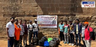 Cleanliness drive at Shivneri Fort successful; Spontaneous response to the initiative of the Fort Conservation Society