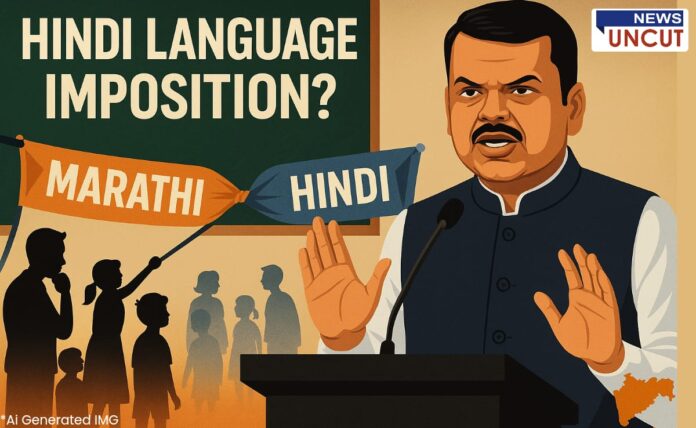 Fadnavis government language reversal