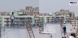 Firefighters rescue man who climbed on water tank in Kondhwa