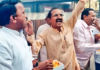 Suresh Kalmadi Supporters Celebrate Outside Residence