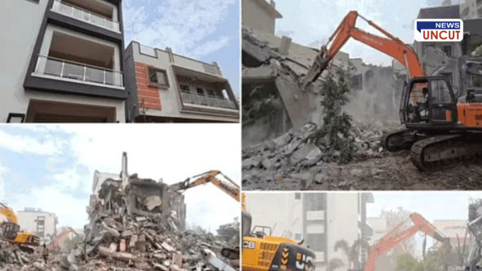 Indrayani Flood line illegal 36 bungalows