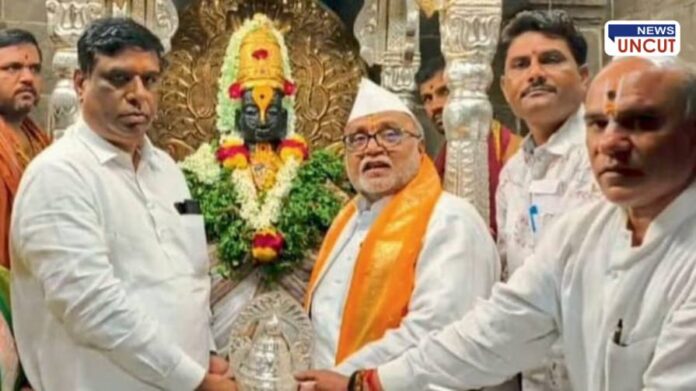 Gani Sayyad Silver Crown Offering at Vitthal Temple
