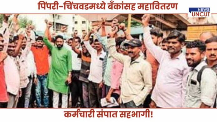 MSEDCL & Bank Employees Strike in Pimpri-Chinchwad