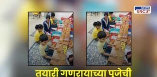 Ganesh festival preparations by autistic children