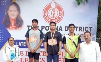 पुणे जिल्हा कनिष्ठ गट मैदानी स्पर्धा उत्साहात संपन्न; अर्णव, कृष्णाली, अर्जुन, यशश्री ठरले वेगवान धावपटू
