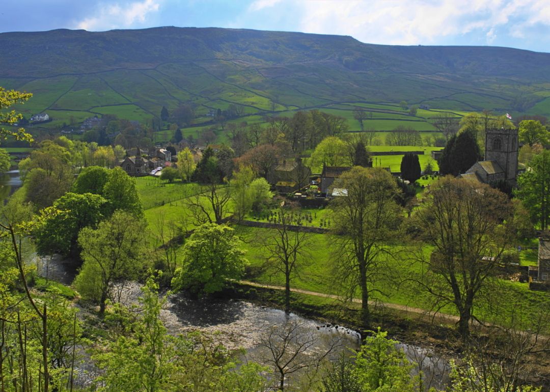 A view Across the River Wharfe to Burnsall