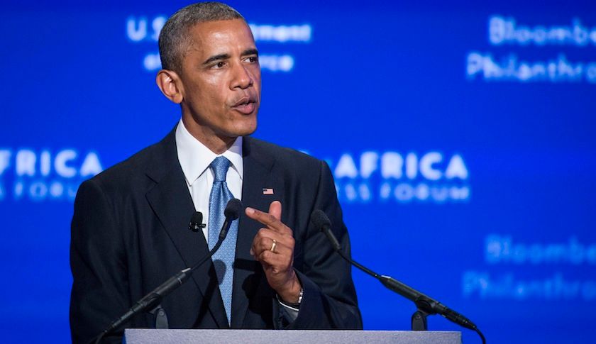 President Obama speaks during the US-Africa Business Forum in Washington, D.C.
