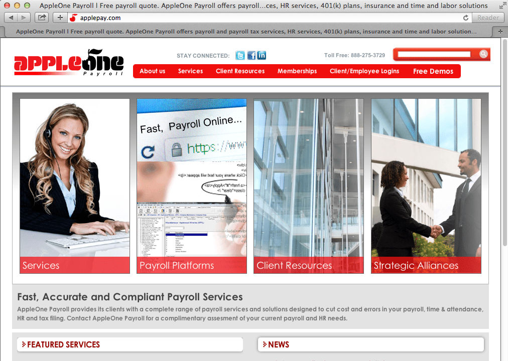 applepay.com AppleOne Payroll