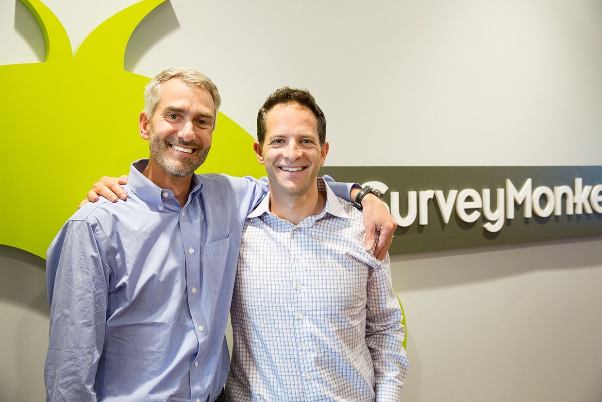New SurveyMonkey CEO Bill Veghte and Chairman Zander Lurie.