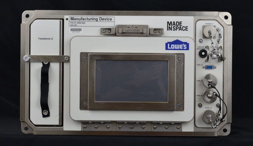 The Lowe's and Made in Space 3D printer