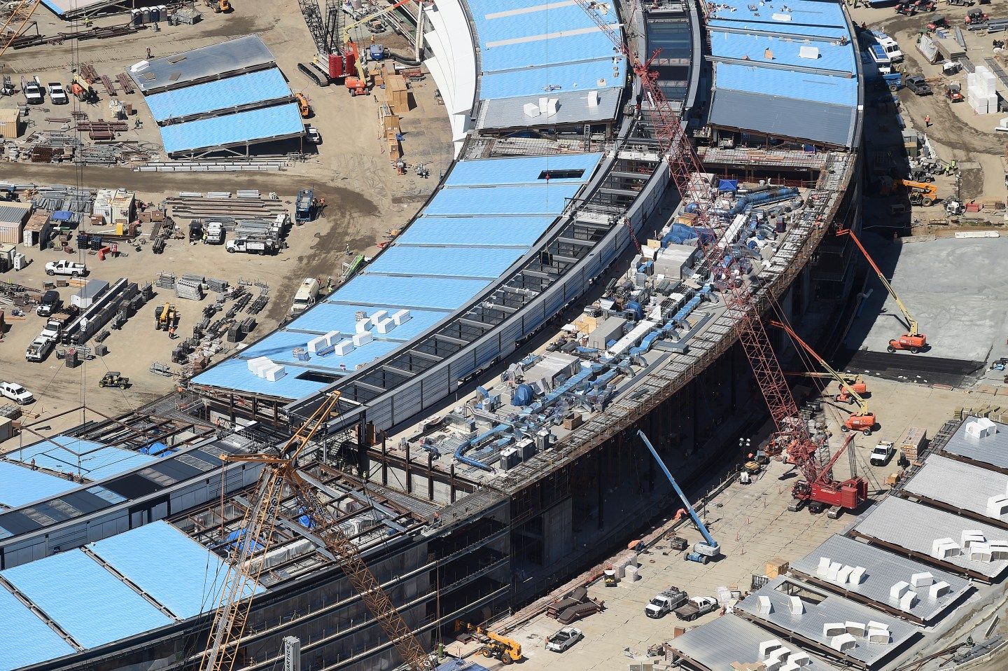 The Apple Campus 2 is seen under construction in Cupertino