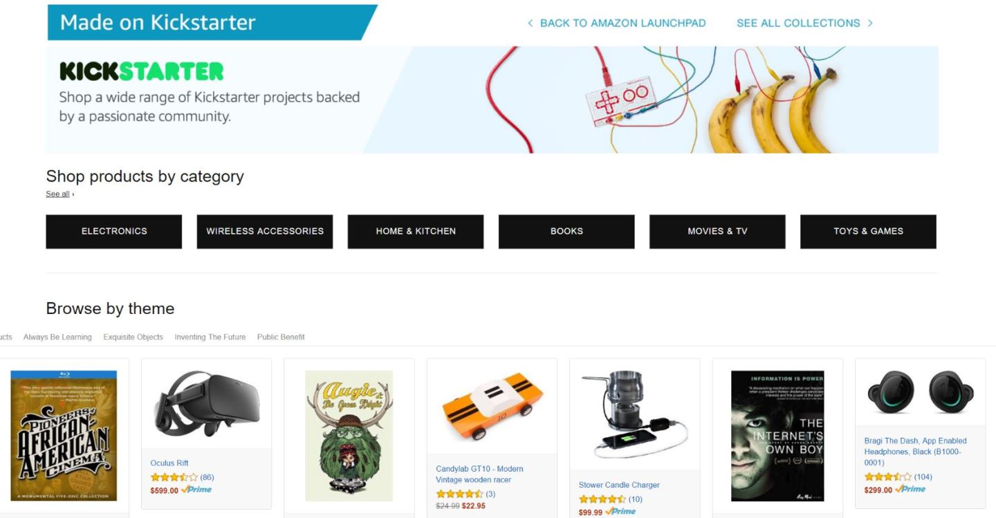 Amazon's Kickstarter Collection