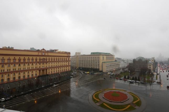 A general view shows the headquarters of the Federal Security Service (FSB) in central Moscow
