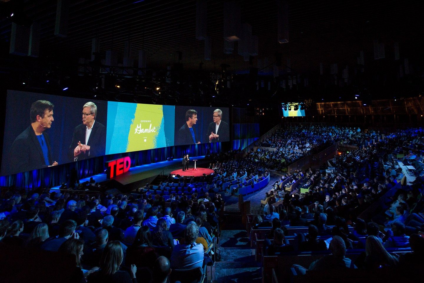 Chris Anderson speaks with Kevin Rudd at TED2015 - Truth and Dare, Session 1, March 16-20, 2015, Vancouver Convention Center, Vancouver, Canada. Photo: Ryan Lash/TED