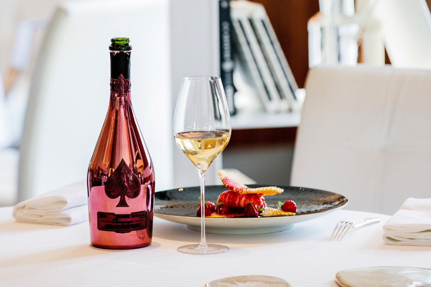 Armand de Brignac paired with a menu by Michelin-starred chef Arnaud Lallement.