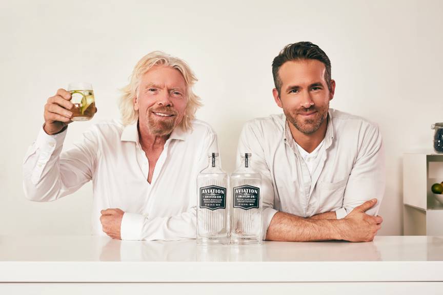 Ryan Reynolds’s Aviation Gin Takes Flight in New Partnership With Sir Richard Branson and Virgin Atlantic