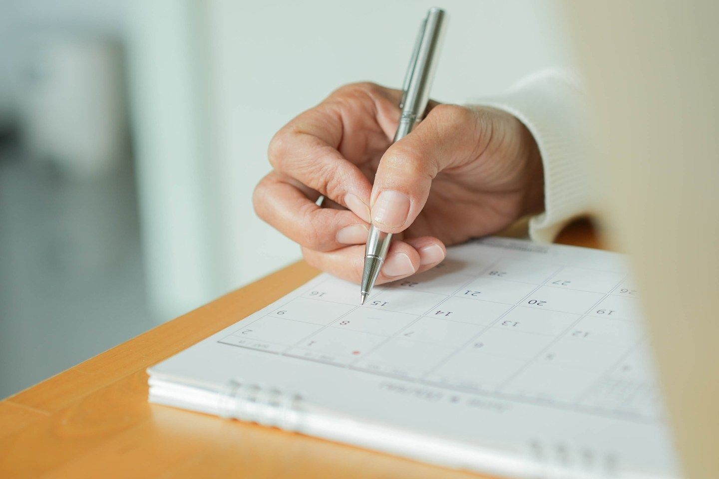 Calendar to show four-day work week.