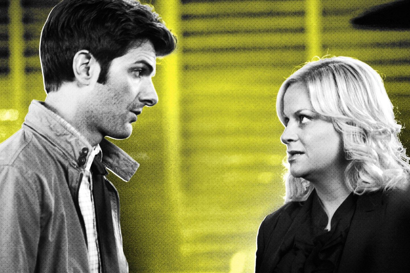 Adam Scott and Amy Poehler in Parks and Recreation