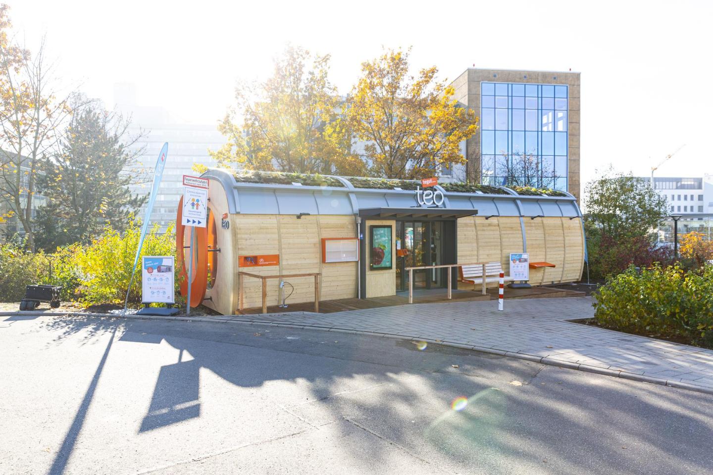 a store shown on a road
