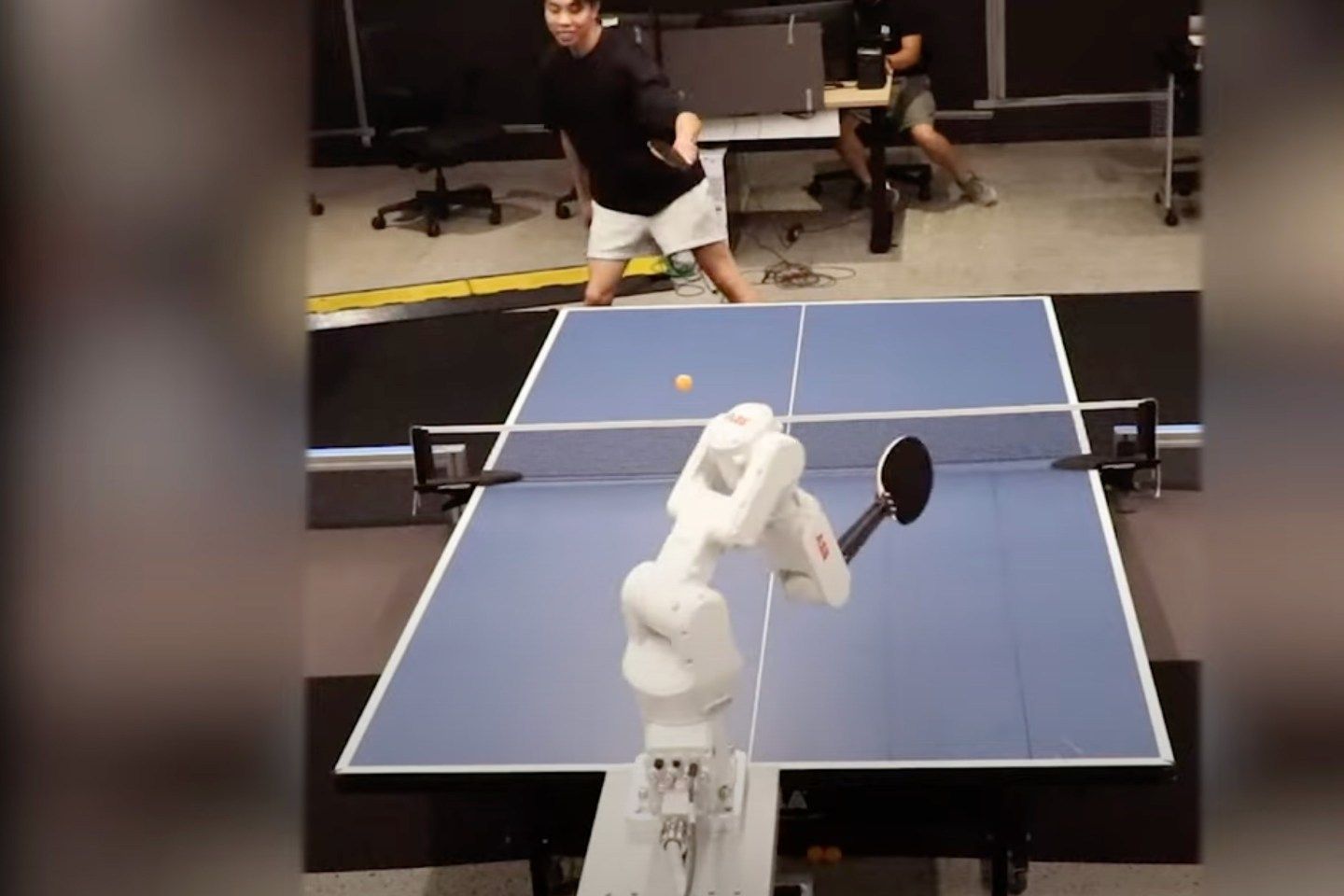 Google's DeepMind has created an AI robot that can play amateur-level table tennis. 