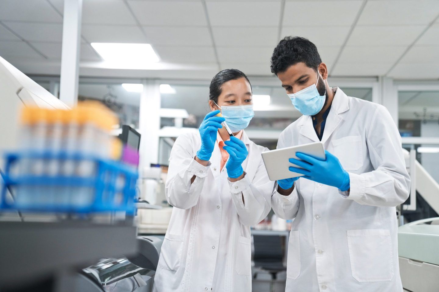 Scientists working in a lab