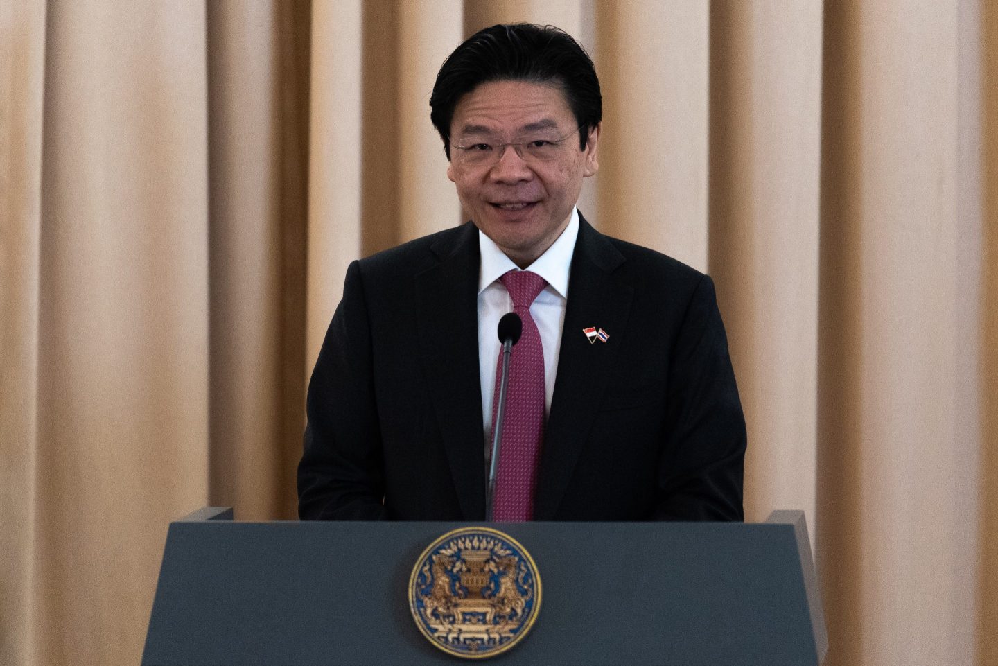 Singapore Prime Minister Lawrence Wong at Government House in Bangkok on Nov. 28, 2024.
