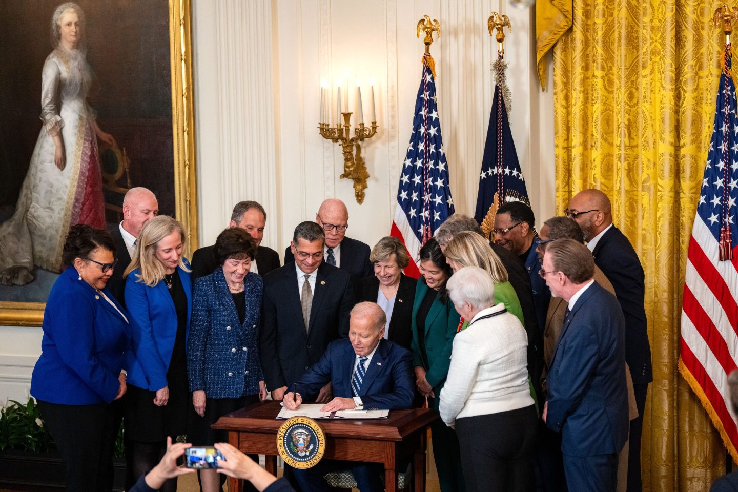President Joe Biden signs the Social Security Fairness Act into law.