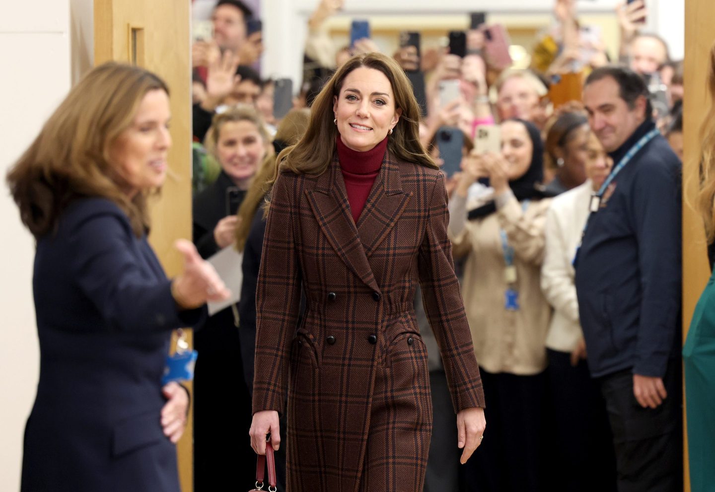 Kate Middleton, Princess of Wales, during her visit to The Royal Marsden Hospital on January 14, 2025.