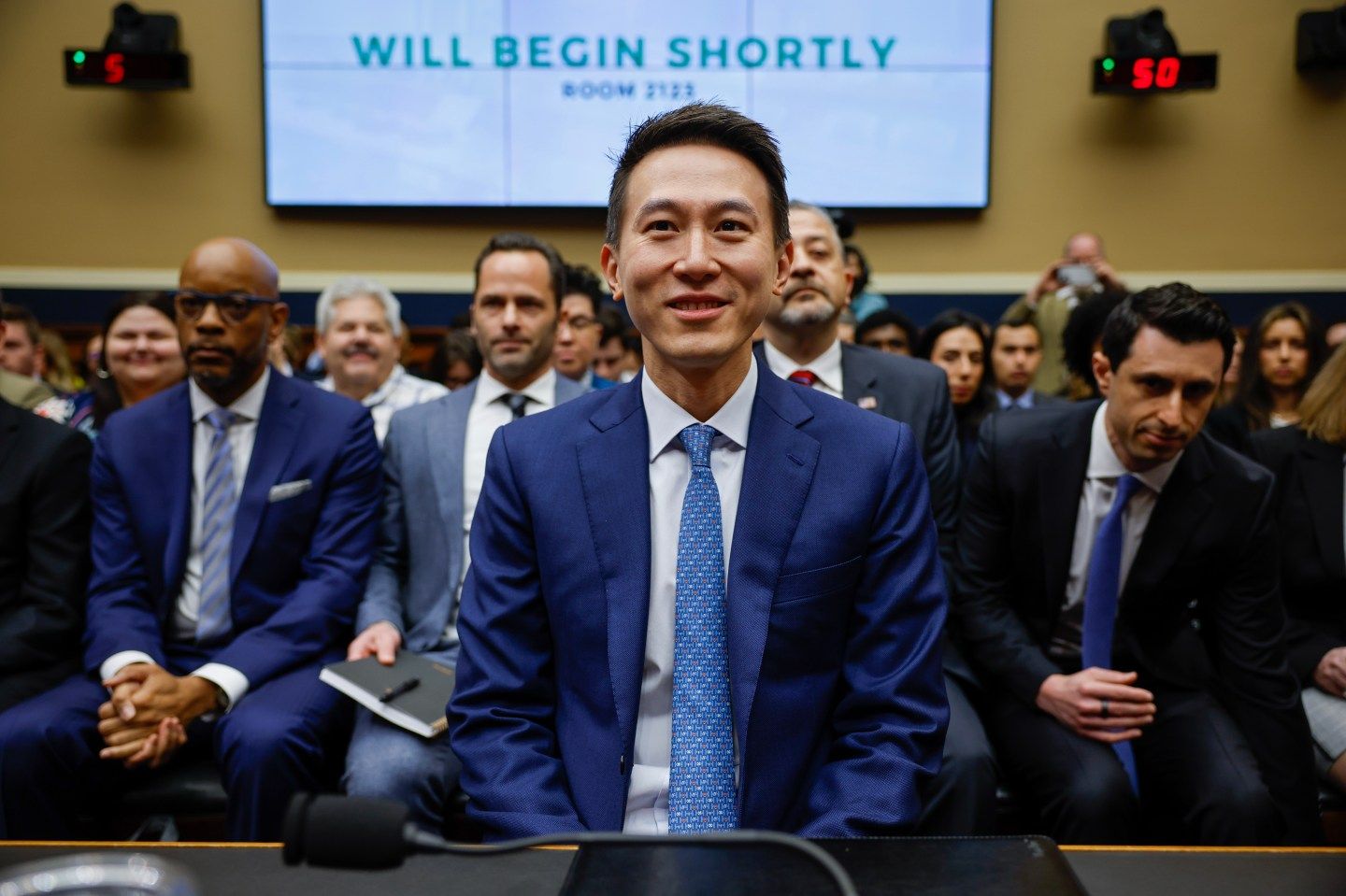 TikTok CEO Shou Zi Chew at a hearing on Capitol Hill on March 23, 2023 in Washington, D.C. (Photo by Chip Somodevilla/Getty Images)