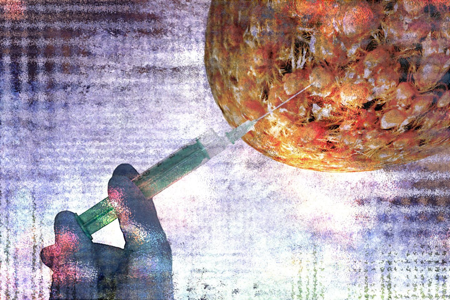 Cancer vaccination, conceptual illustration