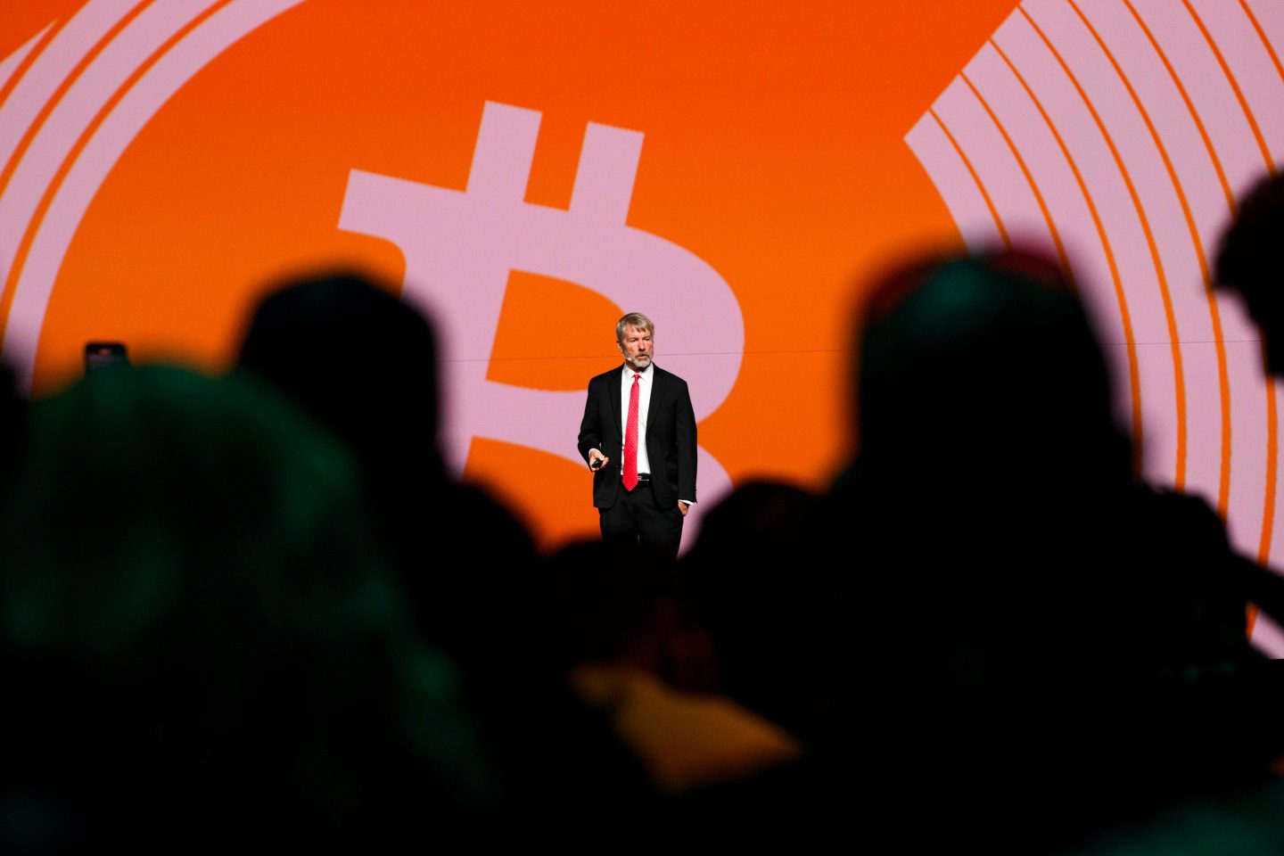 Michael Saylor, chairman of MicroStrategy, speaks at the Bitcoin 2024 conference in Nashville, Tennessee, US, on Friday, July 26, 2024. 