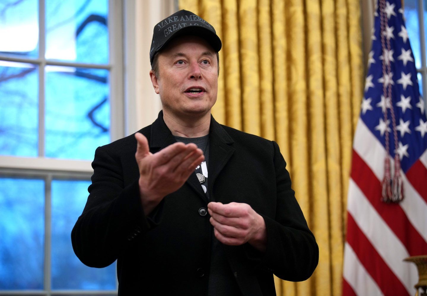 Elon Musk in the Oval Office.