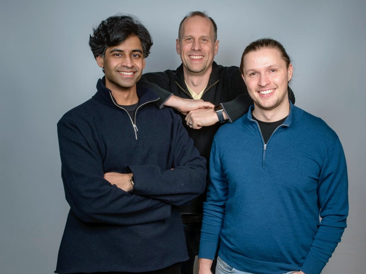 Prior Labs cofounders, from left: Sauraj Gambhir, Frank Hutter, and Noah Hollman.