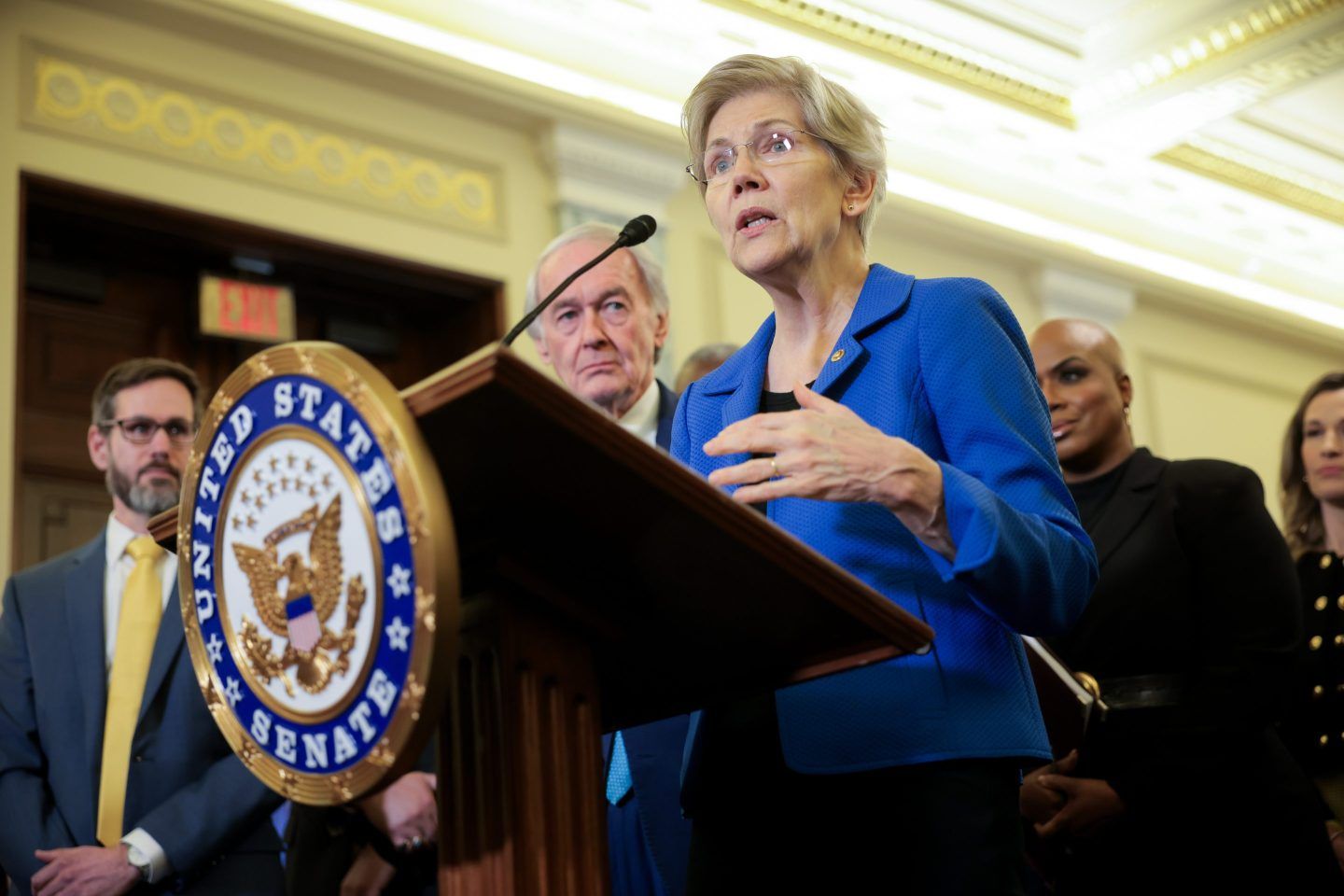 Massachusetts Sen. Elizabeth Warren is expected to lead Democratic opposition to the bill. 