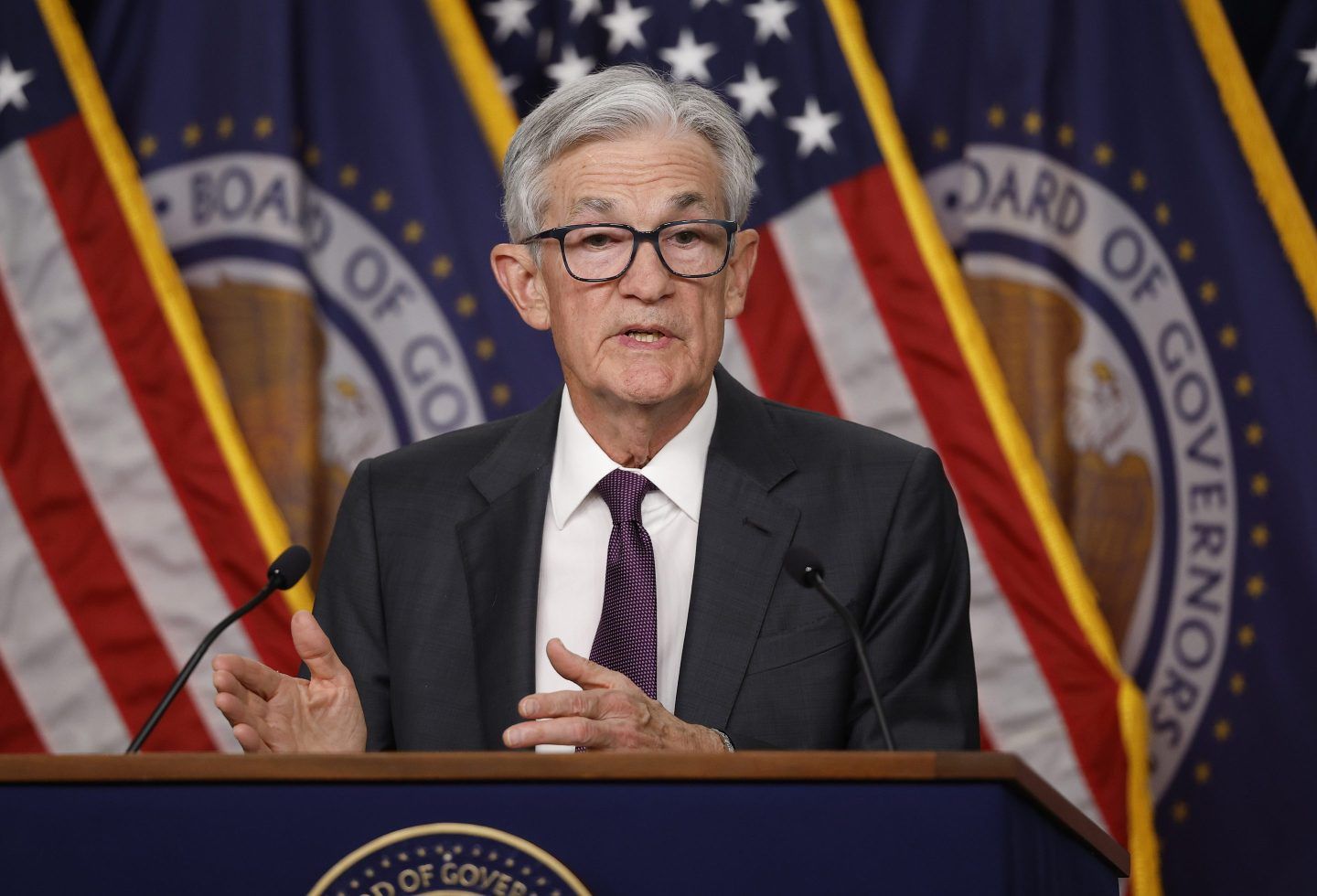 Federal Reserve Chairman Jerome Powell during a news conference on interest rates on March 19.