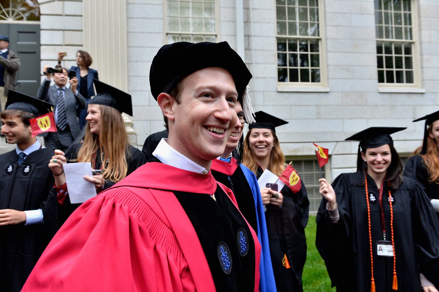 Facebook Founder and CEO Mark Zuckerberg received an Honorary Doctor of Laws Degree from Harvard University at its 2017 366th Commencement Exercises.