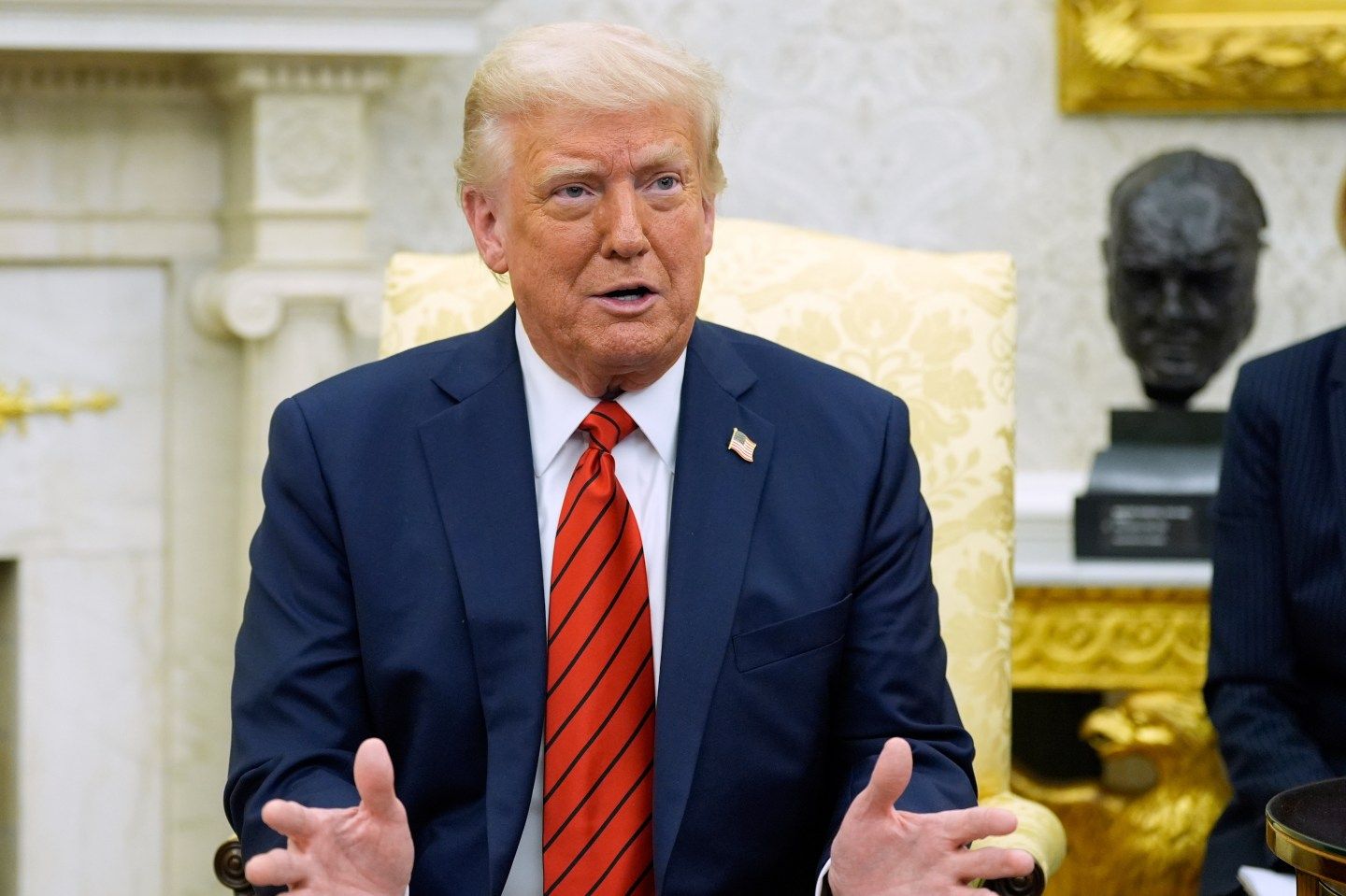 President Donald Trump attacked Federal Reserve Chair Jerome Powell on Thursday for not cutting interest rates and said he could fire him if he wanted to.