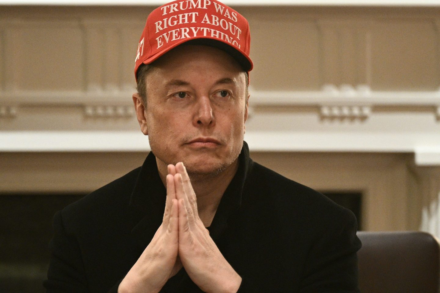 Elon Musk during a cabinet meeting at the White House