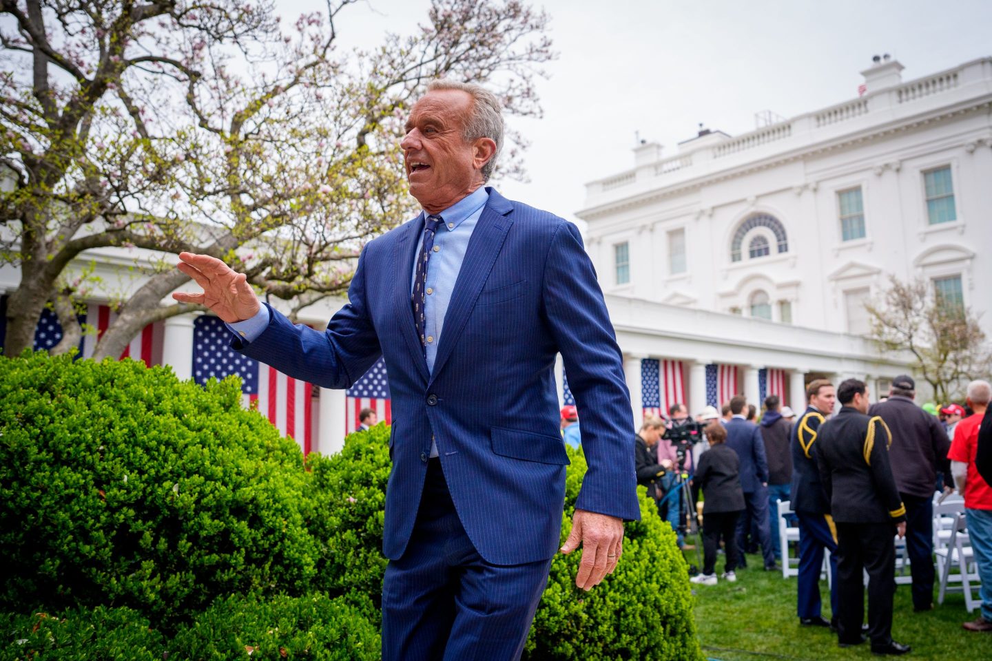 Health and Human Services Secretary Robert F. Kennedy Jr. in the Rose Garden at the White House on Wednesday.