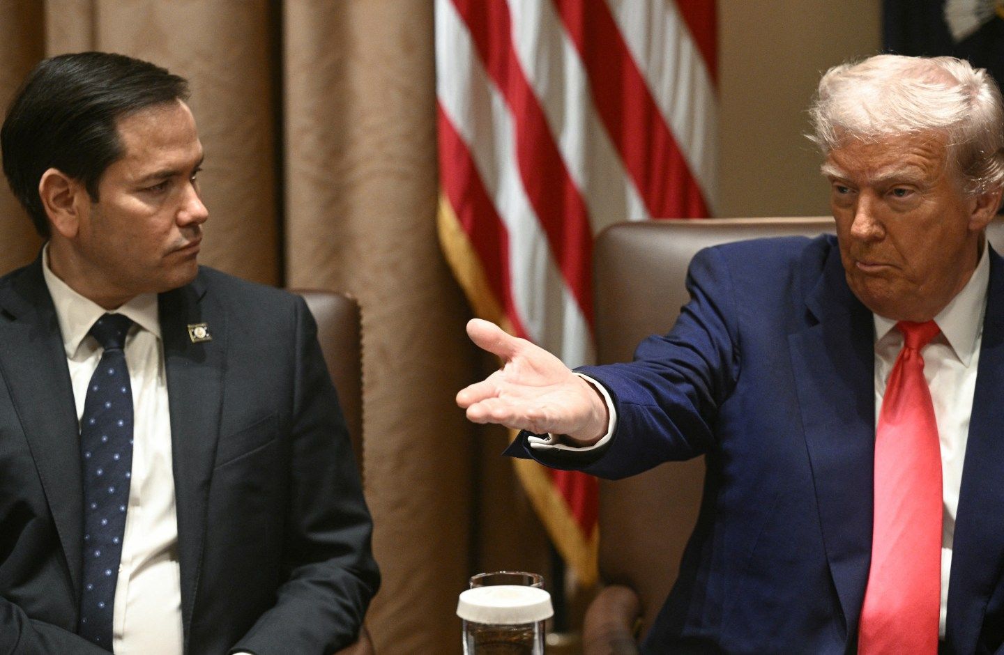 Secretary of State Marco Rubio denies the report that President Donald Trump has drafted an executive order to overhaul the State Department.